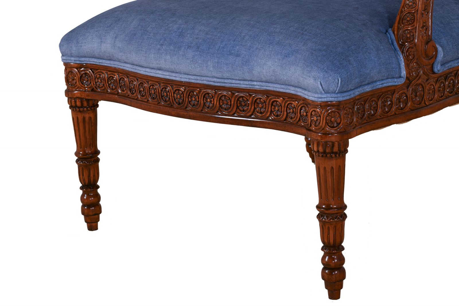 James Chair Mahogany Bluebell