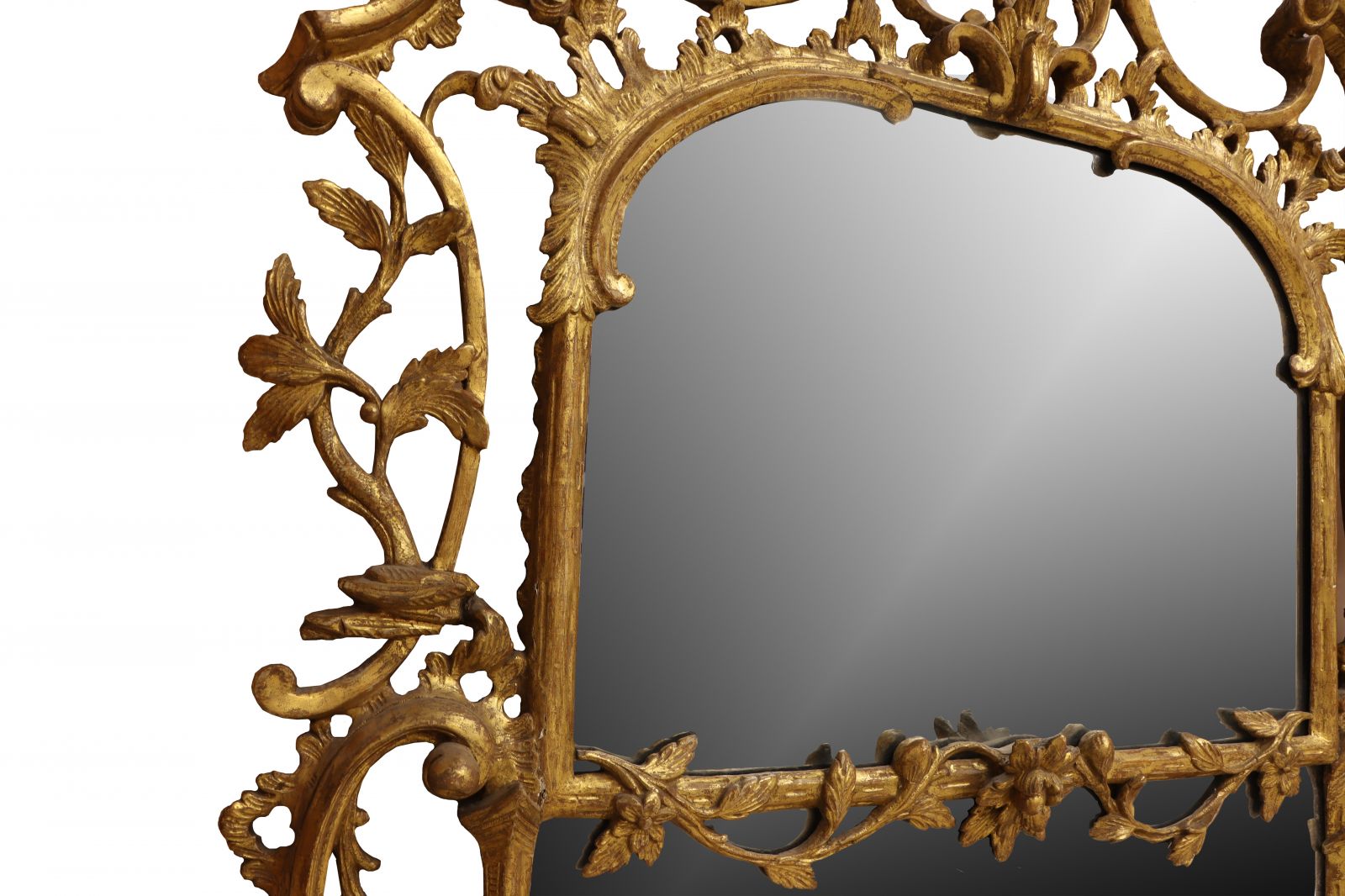 A George III carved giltwood mirror