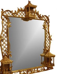 Custom Splendor: Oil Gilded Overmantel Mirror