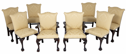 Chippendale Style Upholstered Dining Carver