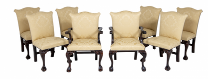 Chippendale Style Upholstered Dining Carver