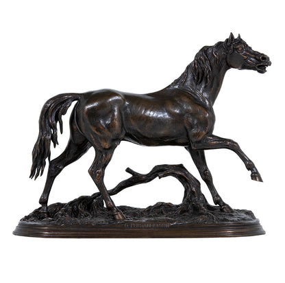 JULES MOIGNIEZ 'AN EQUESTRIAN BRONZE 'LE PERSAN ETALON', LATE 19TH CENTURY