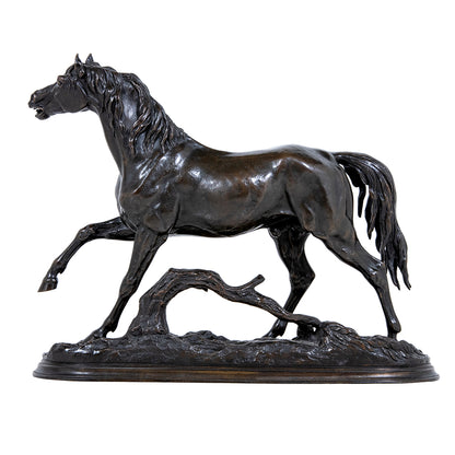 JULES MOIGNIEZ 'AN EQUESTRIAN BRONZE 'LE PERSAN ETALON', LATE 19TH CENTURY