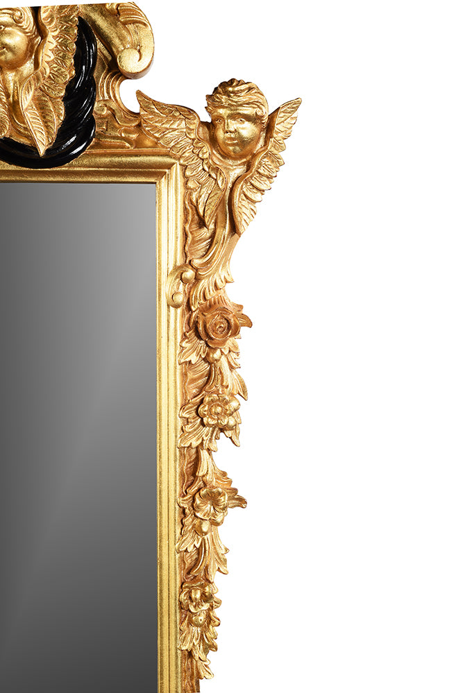 Large Baroque Giltwood and Gesso Style Mirror