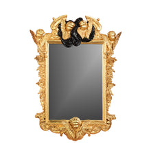 Small Baroque Giltwood and Gesso Style Mirror