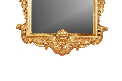 Small Baroque Giltwood and Gesso Style Mirror