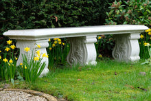 Curved Scroll Stone Bench - 54 inch