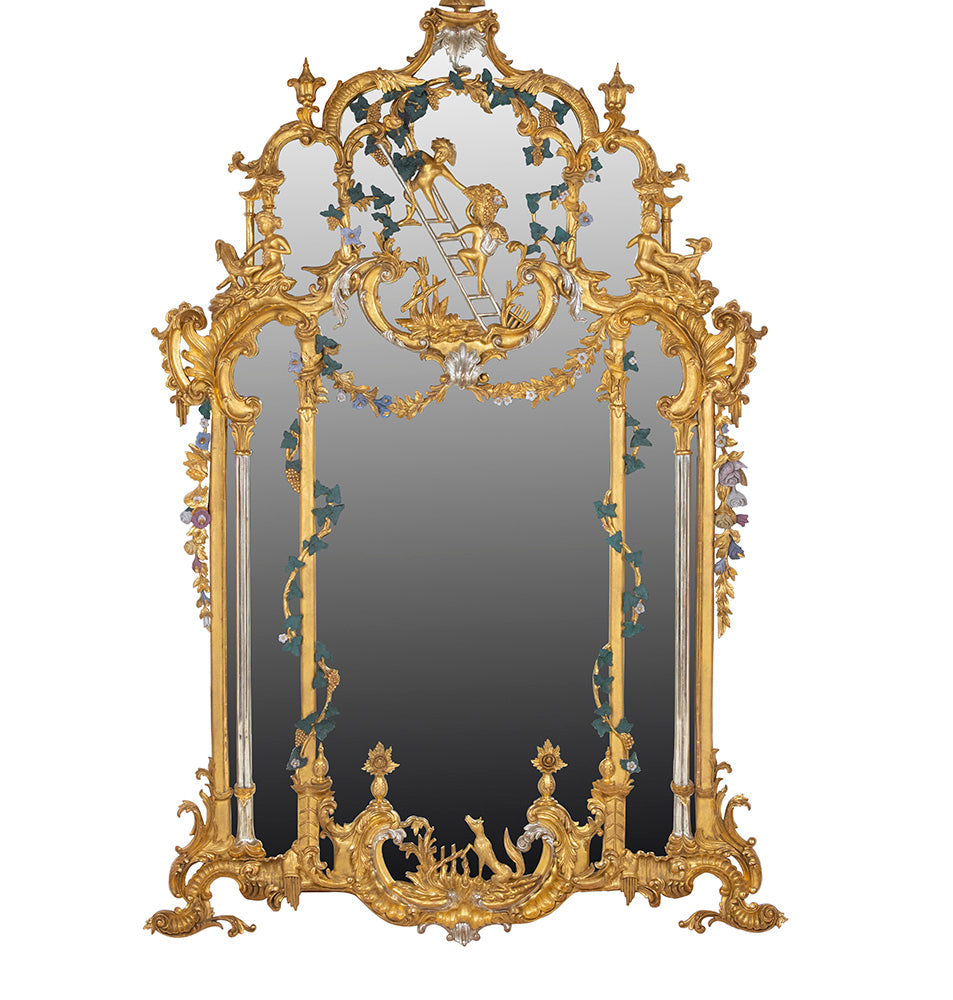 Thomas Johnson Style Mirror Water Gilded in Gold Leaf