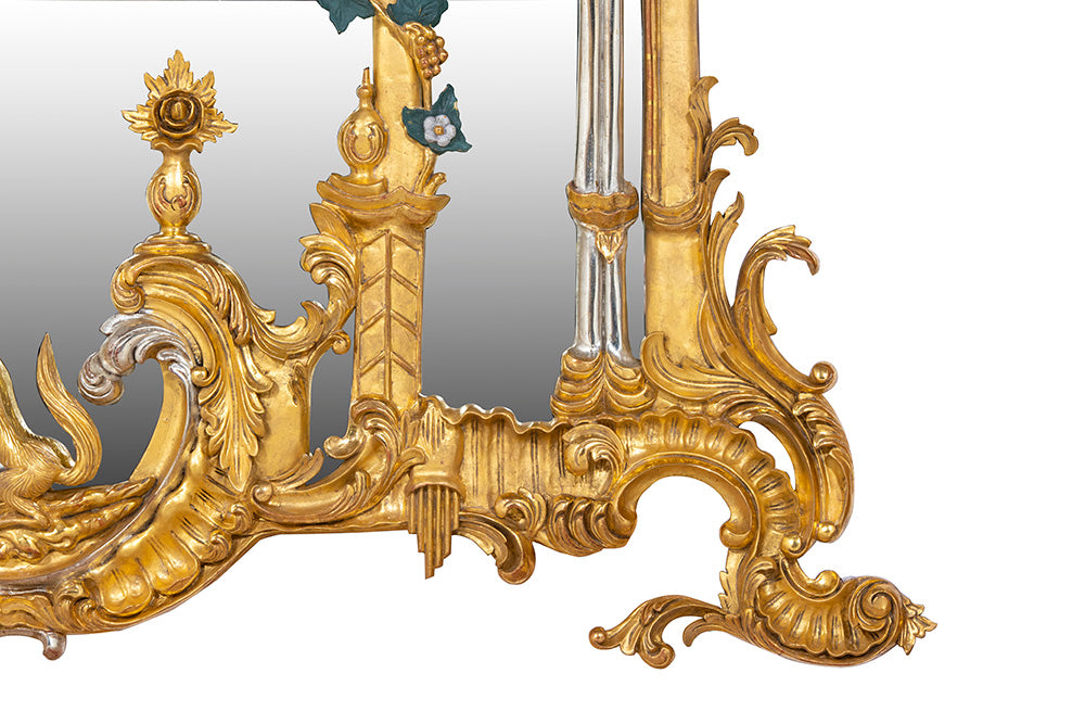 Thomas Johnson Style Mirror Water Gilded in Gold Leaf