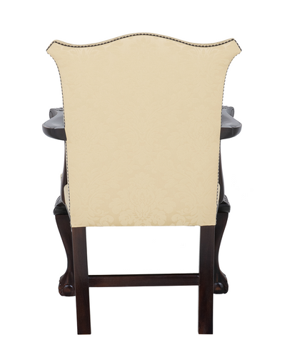 Chippendale Style Upholstered Dining Carver